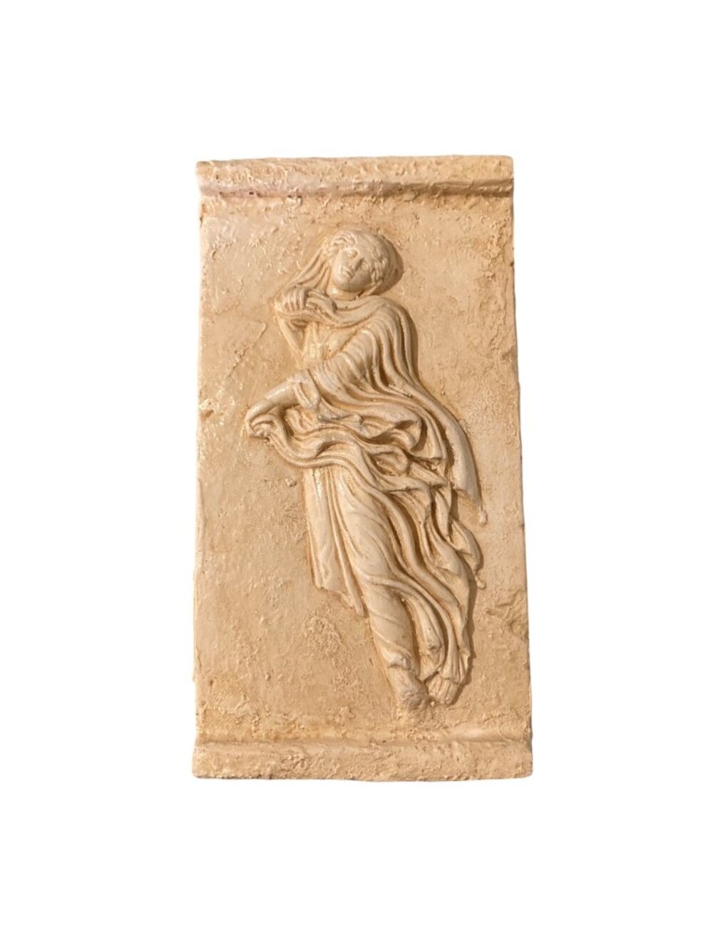 Greek Plaster Relief Plaque Depicting A Female Dancer